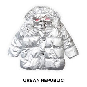 URBAN REPUBLIC | Silver | IRIDESCENT PUFFER JACKET